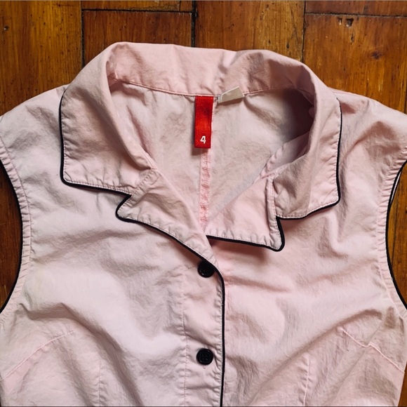 Candy Pink w/ Black Piping 50s 60s inspired Dress - Picture 2 of 6